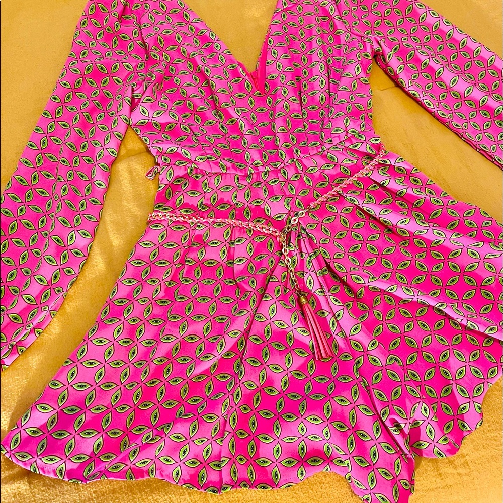 Neon Patterned Chic Romper Suit - image 6